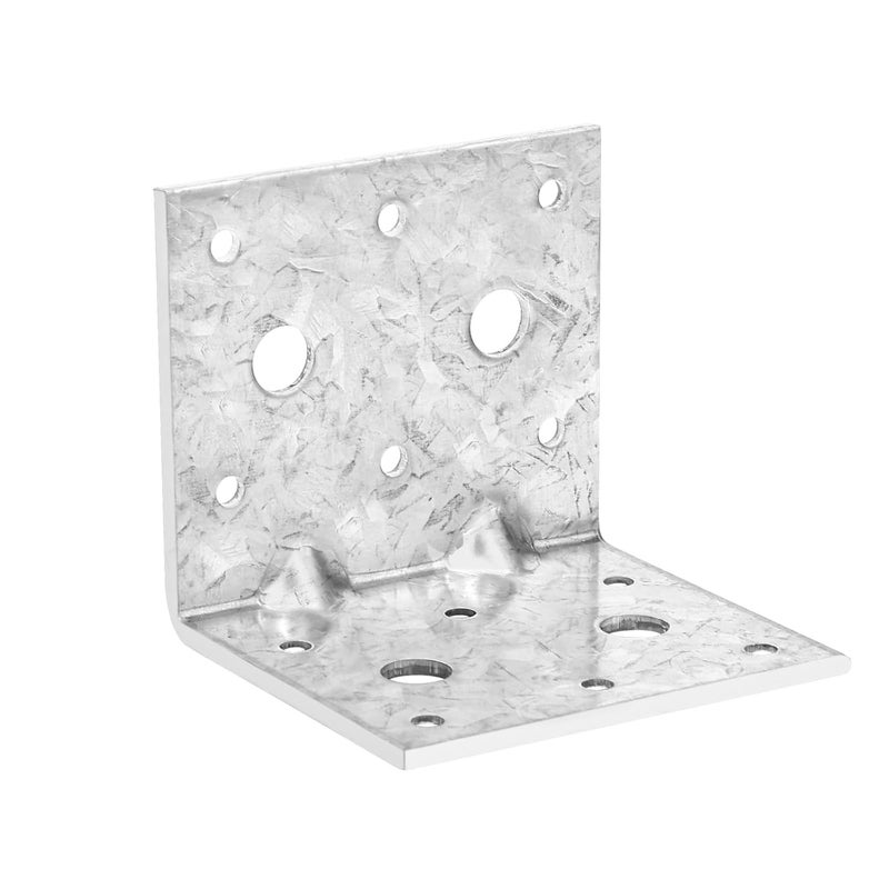 MOZCORN 6 Pack Corner Bracket L Brackets for Wood HDG Angle Brackets Versatile Corner Brace Anti-Rust and Reinforcing,2.8MM Thickness,2.75x2.75x3.14in - Image 1